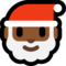 Santa Claus - Medium Black emoji on Microsoft